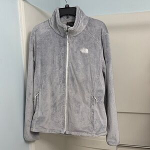 The North Face Light Gray Full-Zip Jacket CL